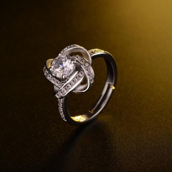 *NEW 925 Sterling Silver Diamond Infninity Ring - Picture 9 of 12